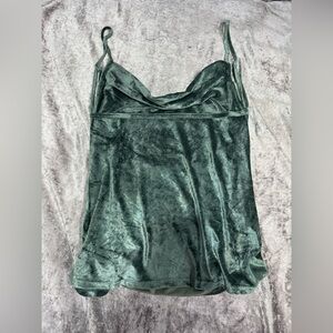 Free People Green Velvet Camisole